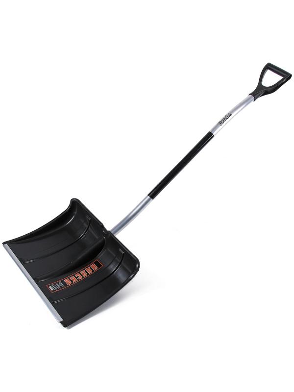 Лопата пластиковая, ковш 500 × 375 мм, с алюминиевой планкой, алюминивый черенок, терморукав, «Аляска»