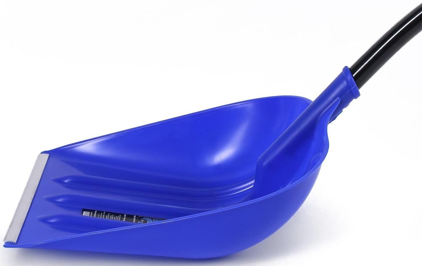 Лопата пластиковая, ковш 400 × 525 мм, с алюминиевой планкой, алюмин. эргономичный черенок, «Эльбрус»