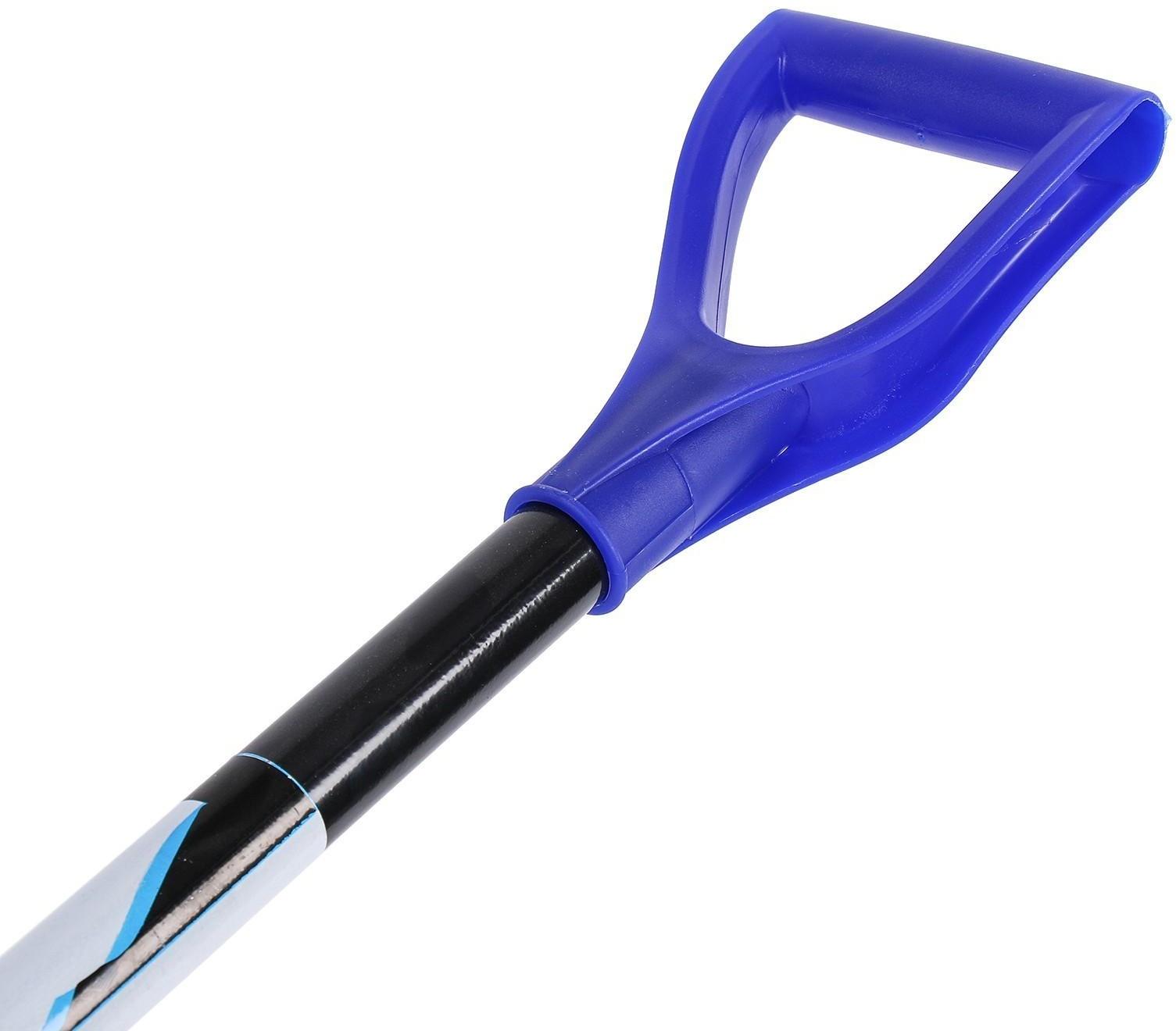 Лопата пластиковая, ковш 400 × 525 мм, с алюминиевой планкой, алюмин. эргономичный черенок, «Эльбрус»