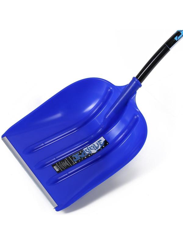 Лопата пластиковая, ковш 400 × 525 мм, с алюминиевой планкой, алюмин. эргономичный черенок, «Эльбрус»
