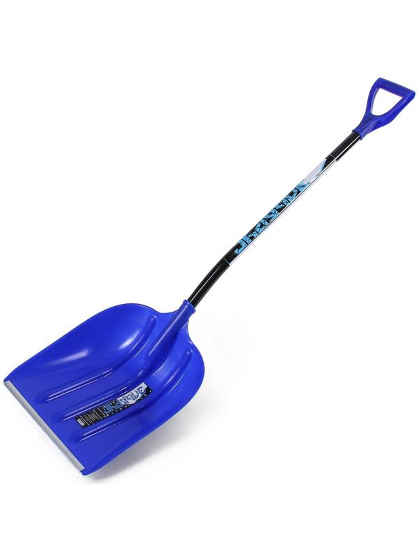 Лопата пластиковая, ковш 400 × 525 мм, с алюминиевой планкой, алюмин. эргономичный черенок, «Эльбрус»