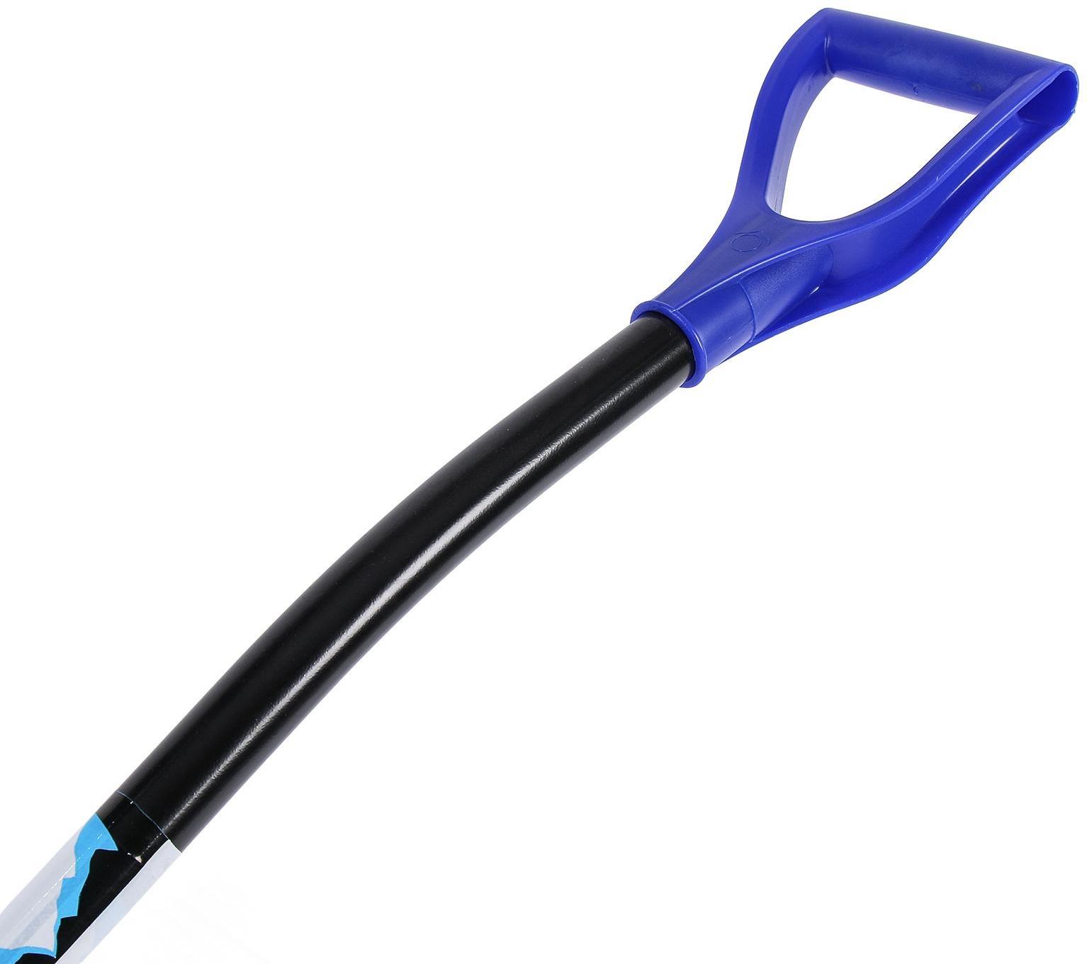 Лопата пластиковая, ковш 500 × 375 мм, с алюминиевой планкой, алюминиевый эргономичный черенок, «Монблан»