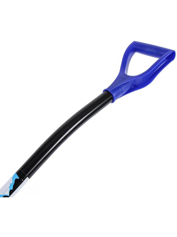 Лопата пластиковая, ковш 500 × 375 мм, с алюминиевой планкой, алюминиевый эргономичный черенок, «Монблан»