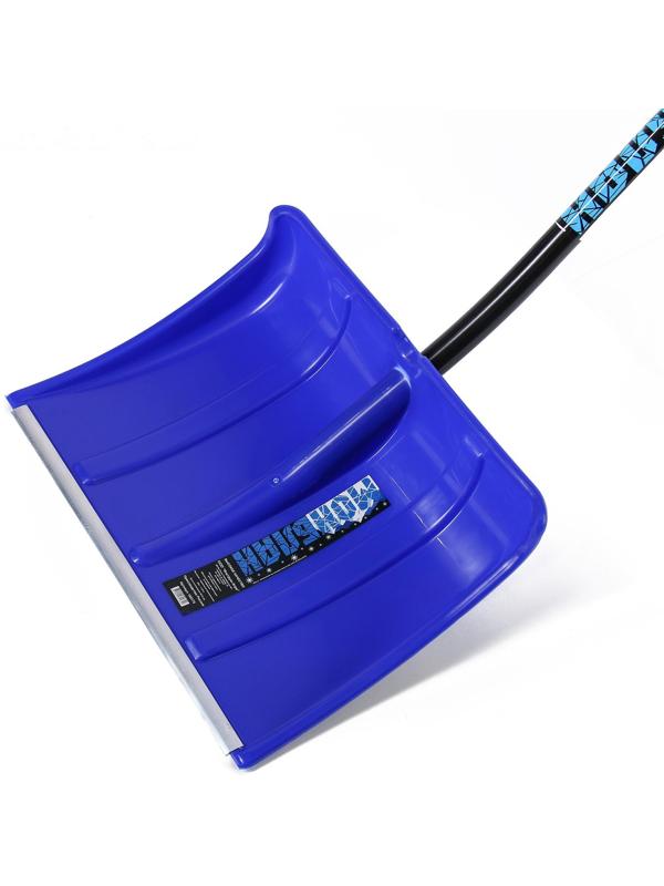 Лопата пластиковая, ковш 500 × 375 мм, с алюминиевой планкой, алюминиевый эргономичный черенок, «Монблан»
