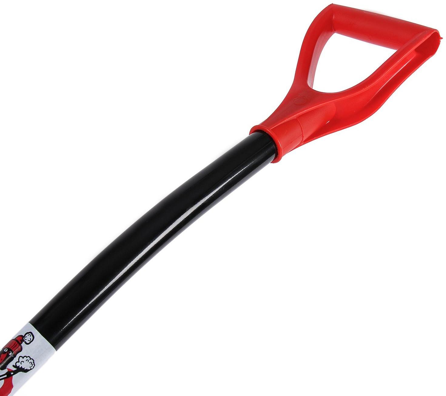 Лопата пластиковая, ковш 340 × 500 мм, с оцинкованной планкой, алюминиевый черенок, «Пингвин»