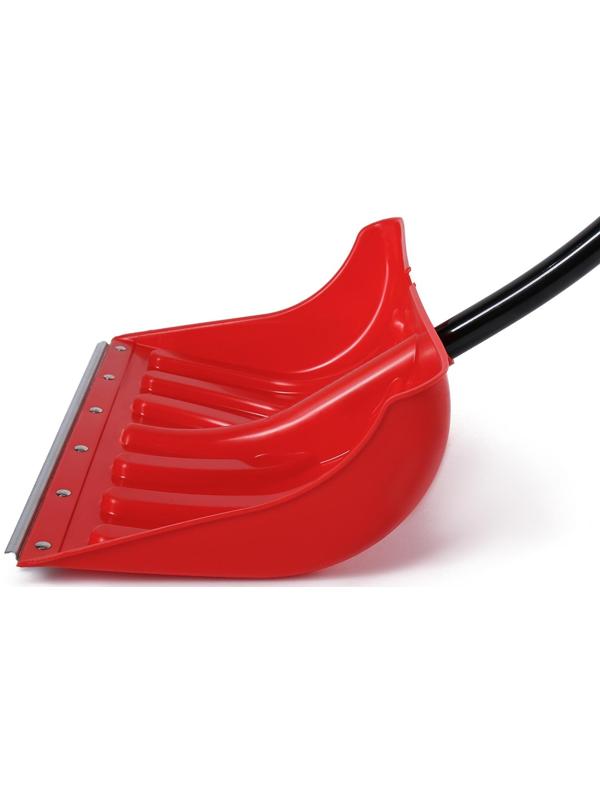 Лопата пластиковая, ковш 340 × 500 мм, с оцинкованной планкой, алюминиевый черенок, «Пингвин»