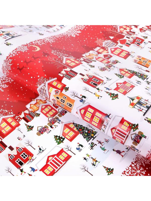 Бумага упаковочная глянцевая «А в городе зима», 70 × 100 см / 10 шт.