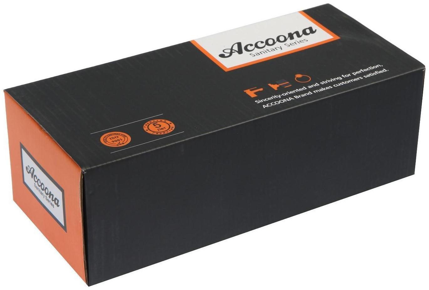 Cмеситель для ванны Accoona A7103B, однорычажный, с душевым набором, силумин, хром