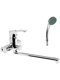 Cмеситель для ванны Accoona A7103B, однорычажный, с душевым набором, силумин, хром