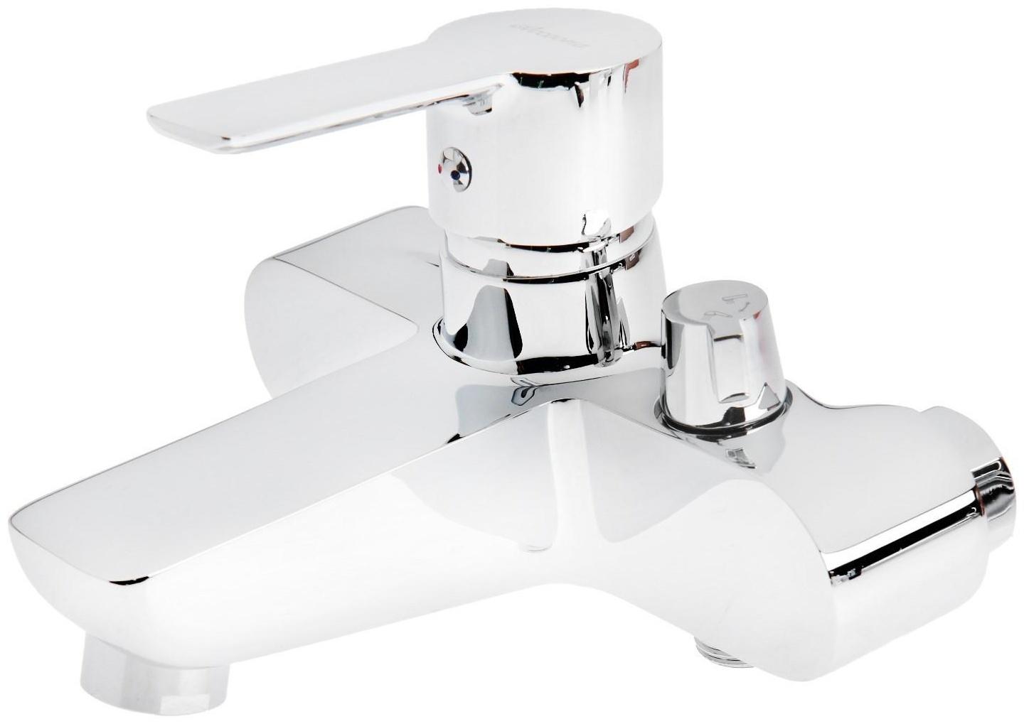 Смеситель для ванны Accoona A6008, однорычажный, с душевым набором, латунь, хром