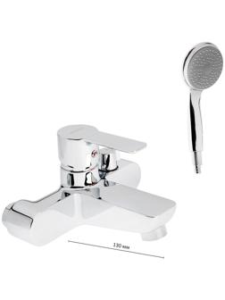 Смеситель для ванны Accoona A6008, однорычажный, с душевым набором, латунь, хром