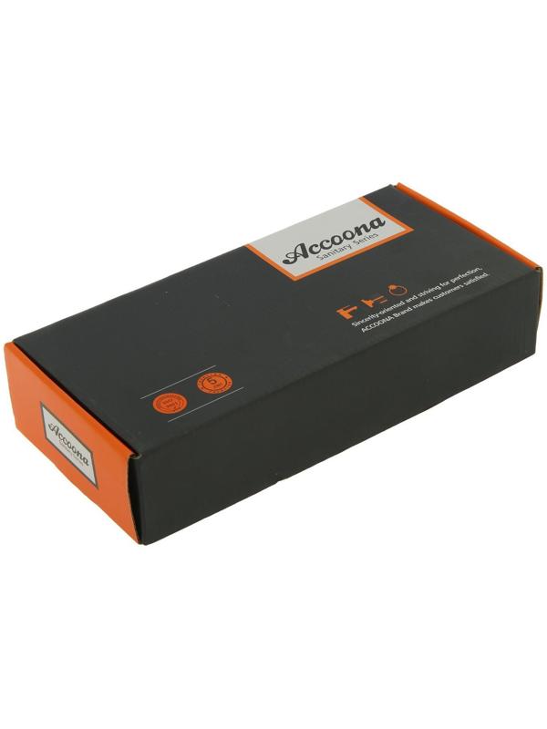 Смеситель для кухни Accoona A4141, с хирургической ручкой, с гайкой, силумин, хром