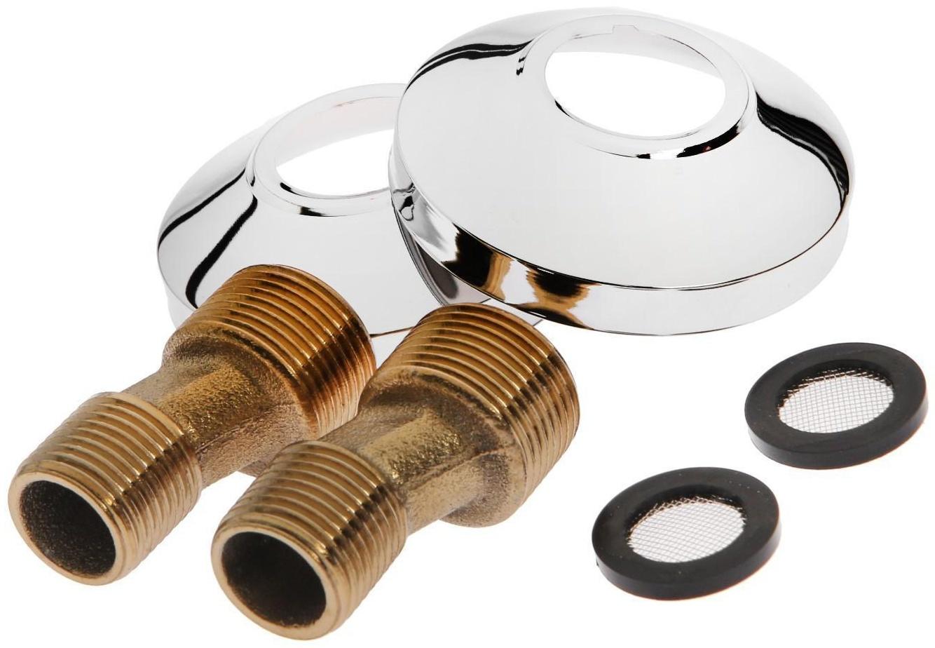 Cмеситель для ванны Accoona A87170, двухвентильный, с душевым набором, силумин, хром