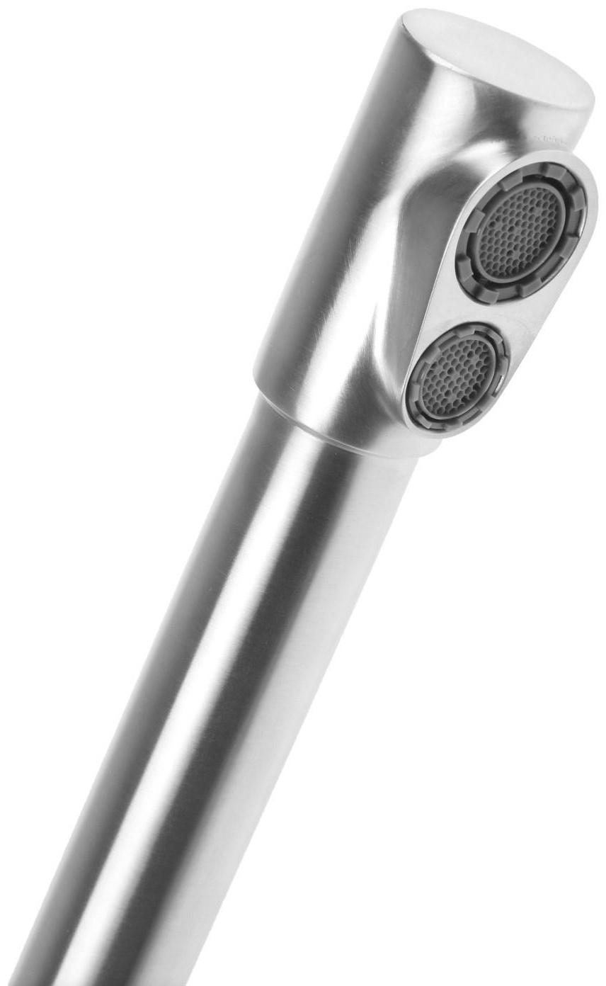 Смеситель для кухни Accoona A5179-5, с выходом для питьевой воды, нержавеющая сталь, сатин