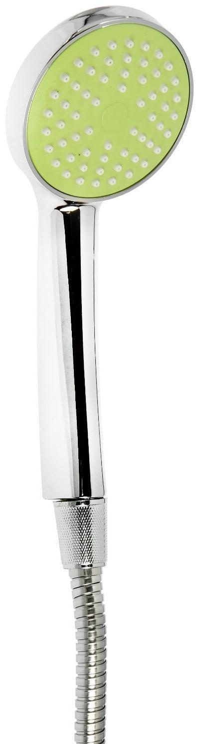 Cмеситель для ванны Accoona A7182K, двухвентильный, с душевым набором, силумин, зеленый/хром