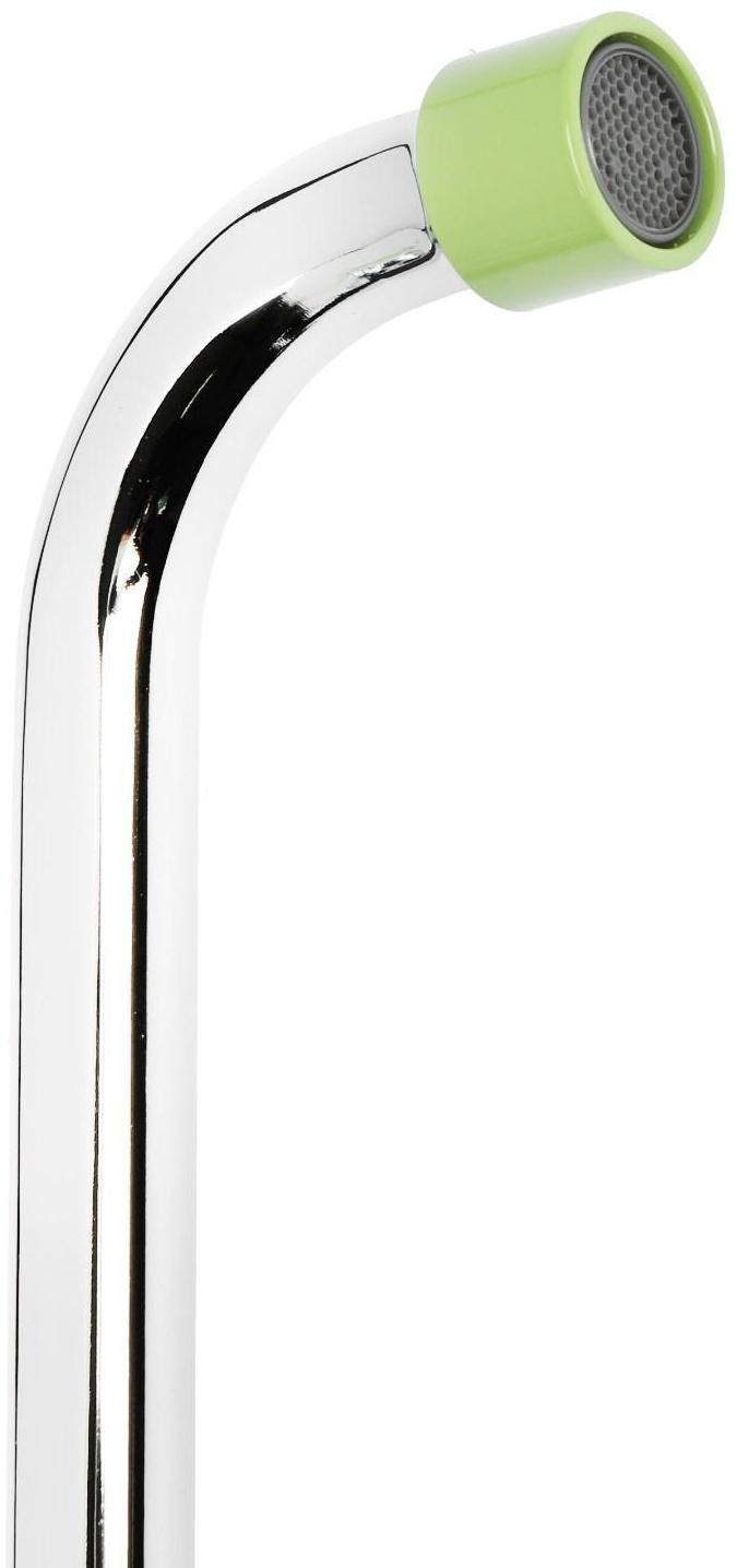 Cмеситель для ванны Accoona A7182K, двухвентильный, с душевым набором, силумин, зеленый/хром