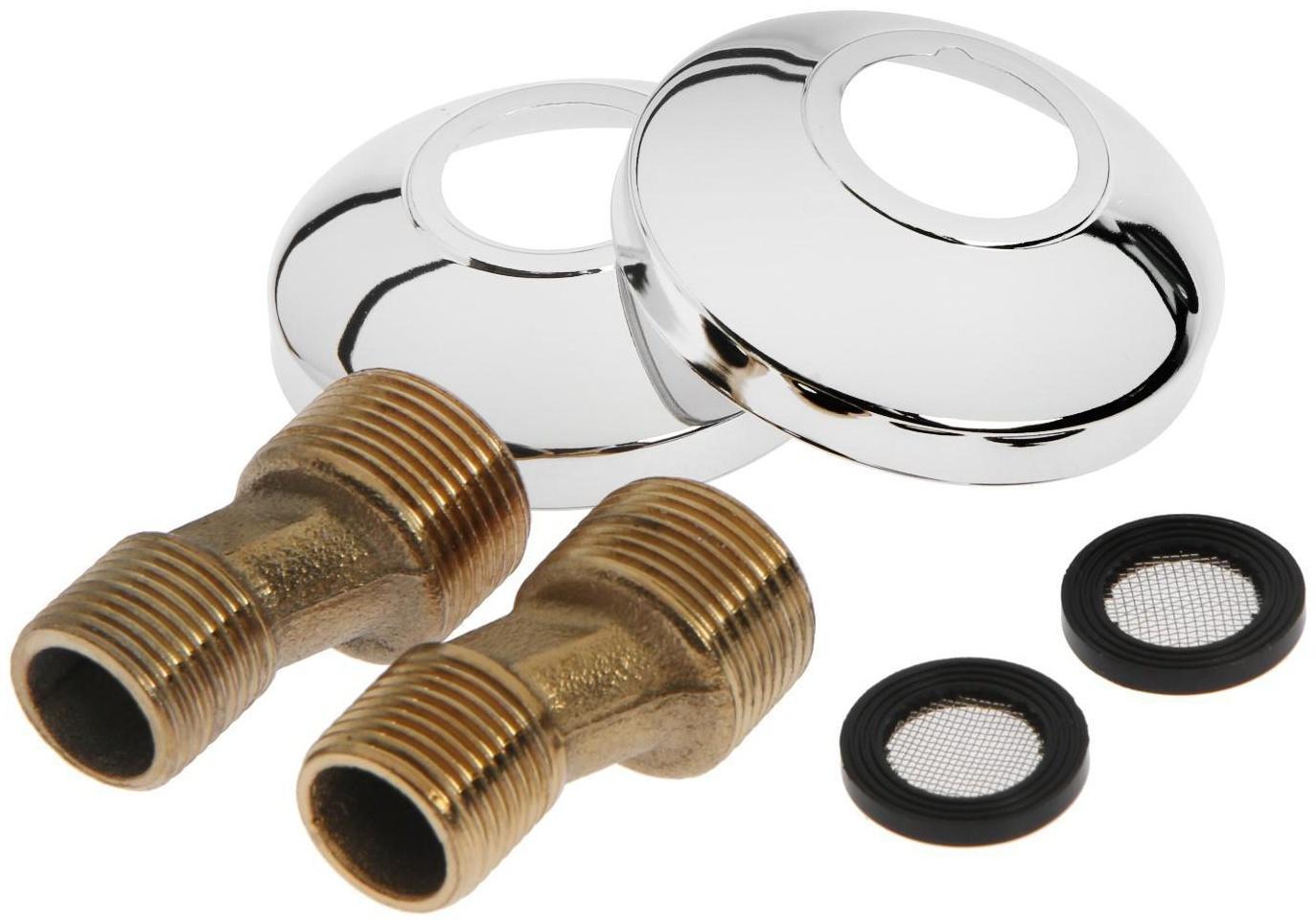 Cмеситель для ванны Accoona A7182K, двухвентильный, с душевым набором, силумин, зеленый/хром