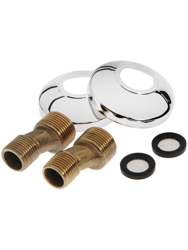 Cмеситель для ванны Accoona A7182K, двухвентильный, с душевым набором, силумин, зеленый/хром