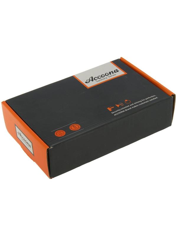 Смеситель для раковины Accoona A9482N, двухвентильный, с гайкой, силумин, красный/хром