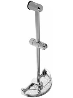 Стойка душевая Accoona A401, с пластиковой полочкой, хром