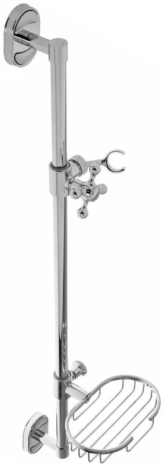 Стойка душевая Accoona A411, с металлической мыльницей, хром