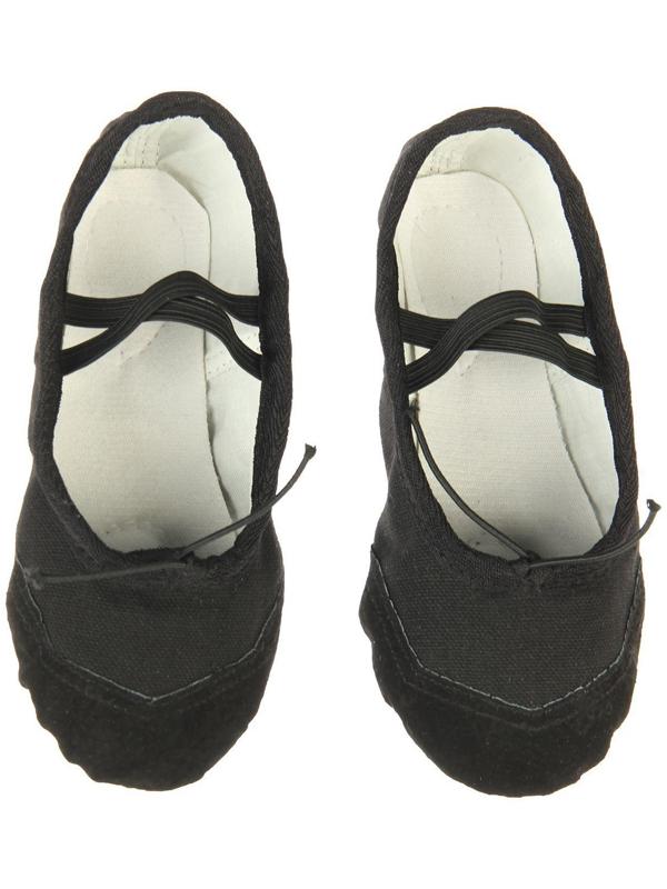 Балетки спортивные, длина по стельке 18,5 см, цвет чёрный