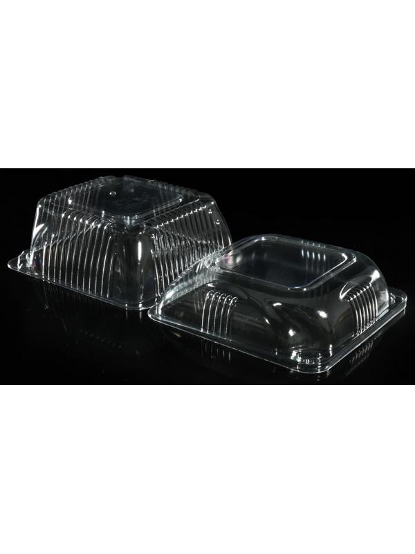 Контейнер одноразовый с неразъёмной крышкой ИП-9А, квадратный, 350 мл, 13×13×7,5 см, 450 шт/уп