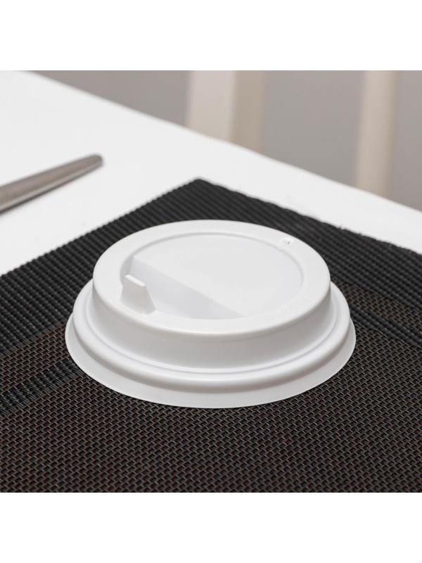 Крышка на стакан одноразовая с носиком, d=8 см, цвет белый / 1000 шт.