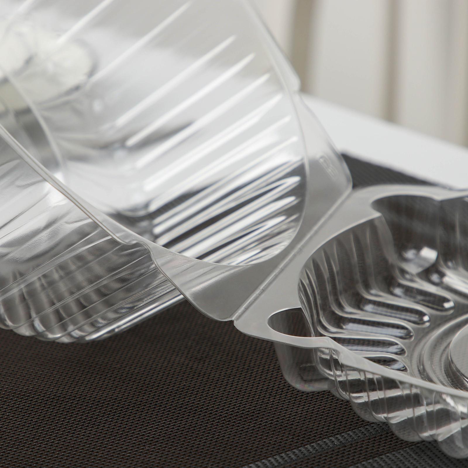 Тортовница одноразовая с неразъемной крышкой ИП-52, круглая, 23×11,4 см, цвет прозрачный, 150 шт/уп.