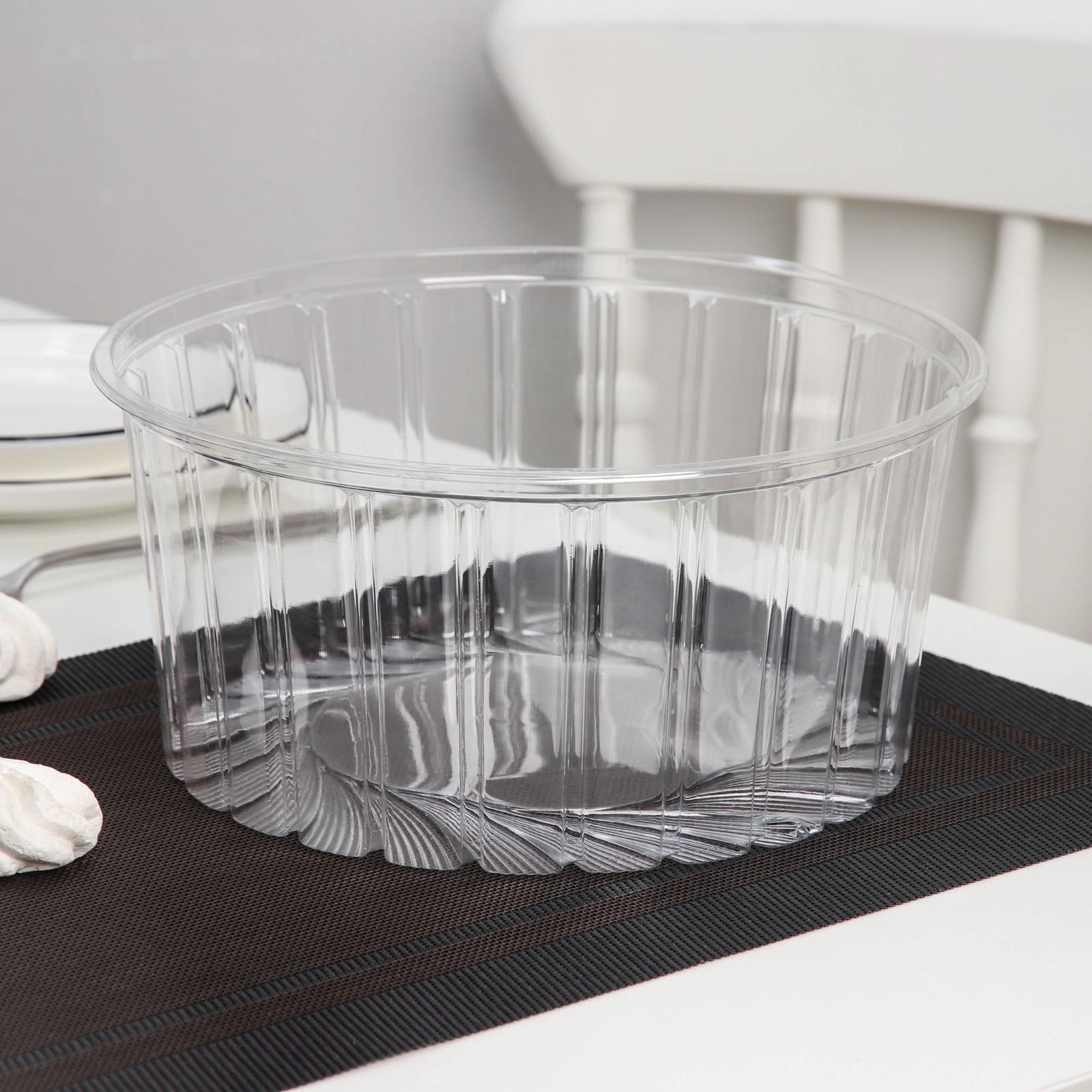 Тортовница одноразовая ПР-Т1430, крышка, 25,3×12,5 см, цвет прозрачный, 160 шт/уп.