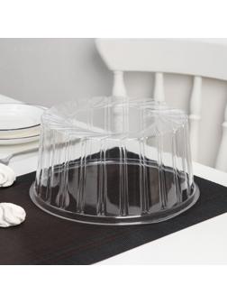Тортовница одноразовая ПР-Т1430, крышка, 25,3×12,5 см, цвет прозрачный, 160 шт/уп.