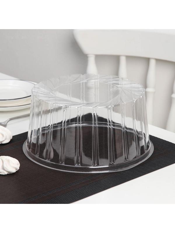 Тортовница одноразовая ПР-Т1430, крышка, 25,3×12,5 см, цвет прозрачный, 160 шт/уп.