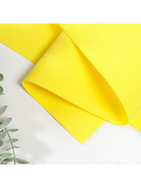 Фоамиран иранский 0,8-1 мм (жёлтый/112) 60х70 см