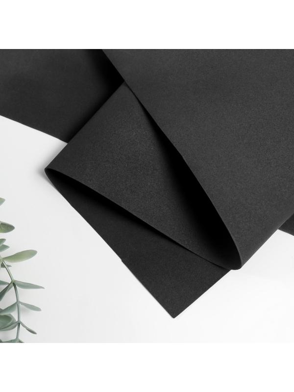 Фоамиран иранский 0,8-1 мм (чёрный/195) 60х70 см