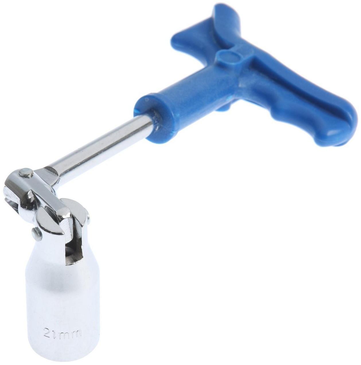 Ключ свечной ТУНДРА, с карданным шарниром, 21 мм