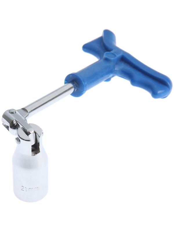 Ключ свечной ТУНДРА, с карданным шарниром, 21 мм