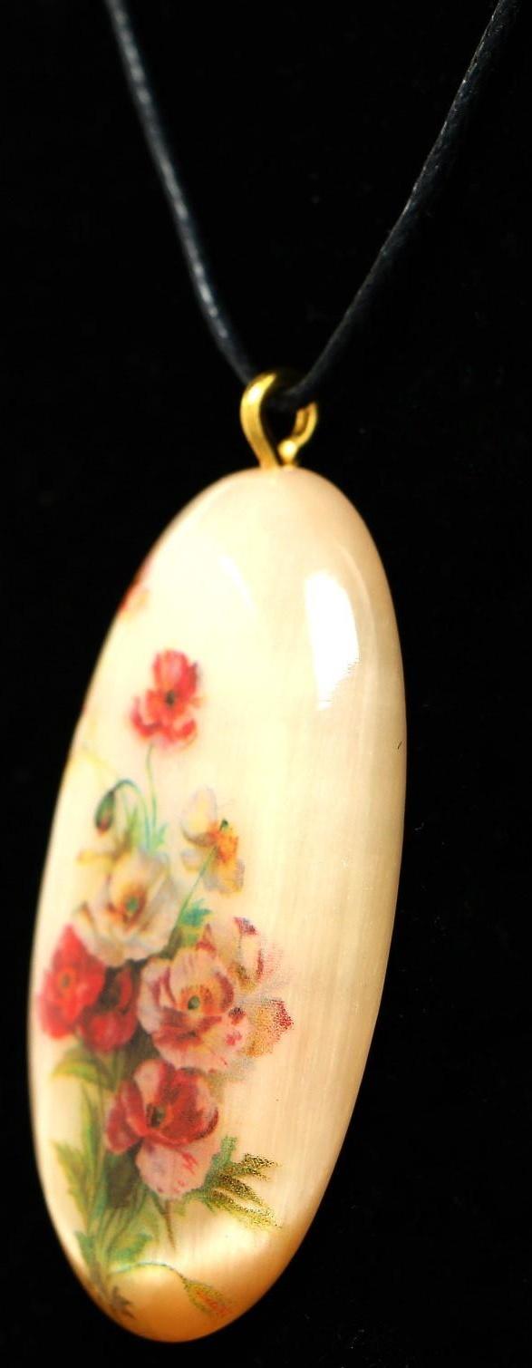 Кулон «Цветы», селенит