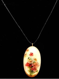 Кулон «Цветы», селенит