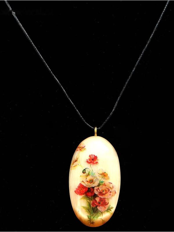 Кулон «Цветы», селенит