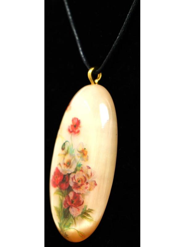 Кулон «Цветы», селенит