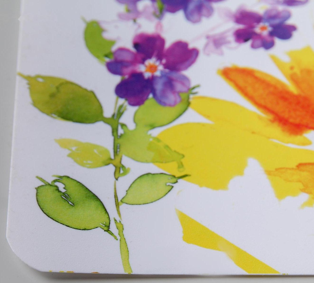 Салфетка сервировочная на стол «Цветы акварель», 42×27 см