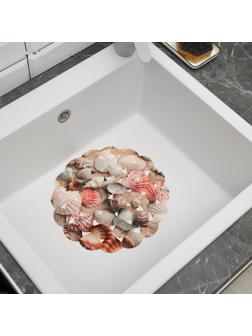 Решётка в раковину круглая Доляна «Ракушки», 28×28 см