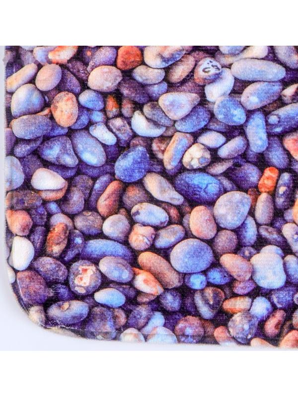 Набор ковриков для ванной и туалета Доляна «Галька», 2 шт: 40×50, 50×80 см