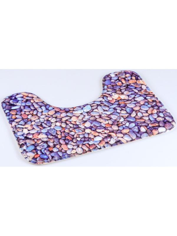 Набор ковриков для ванной и туалета Доляна «Галька», 2 шт: 40×50, 50×80 см