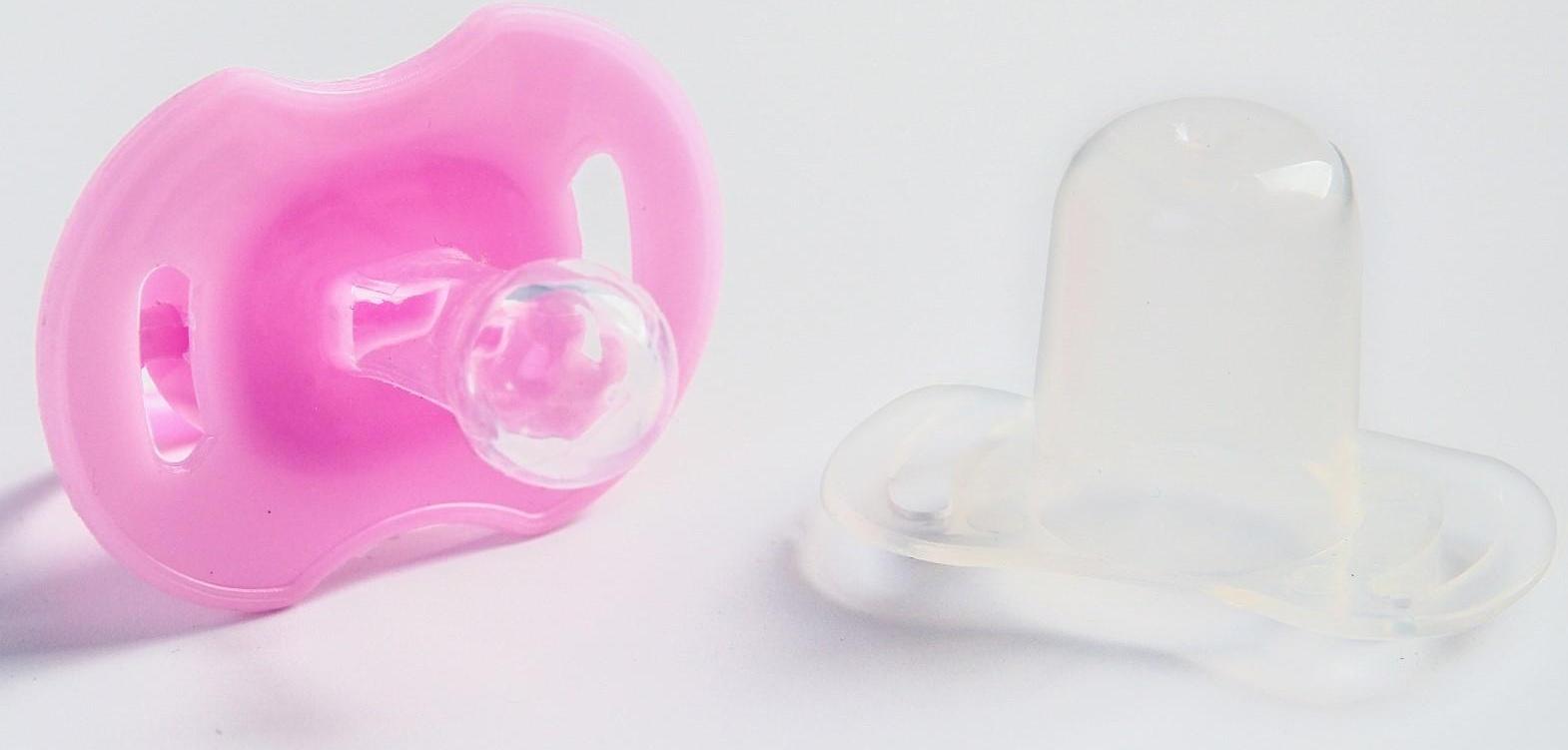 Пустышка силиконовая классическая с колпачком, от 0 до 6 мес., цвет розовый