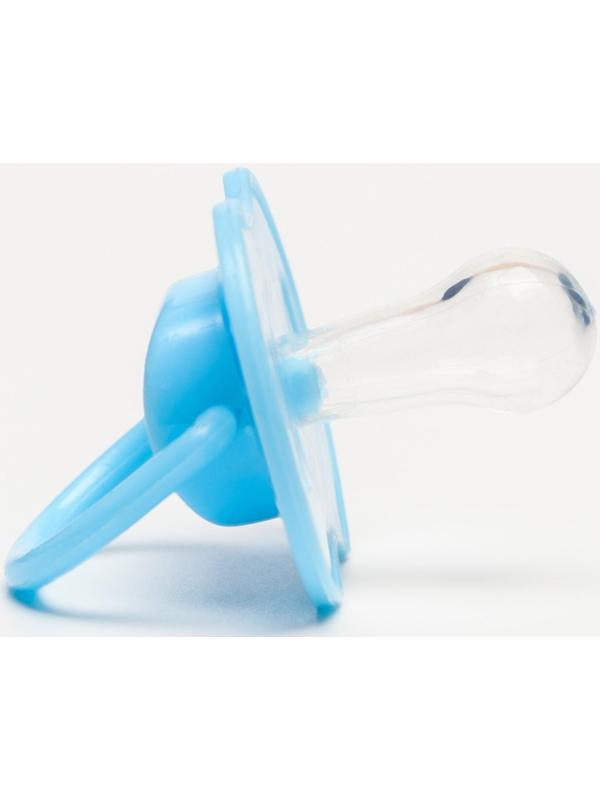Пустышка классическая, силикон, от 0 - 3 мес., с колпачком, цвет голубой