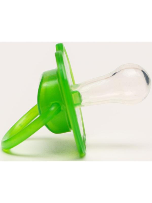 Соска-пустышка классическая, силикон, от 0 мес., с колпачком, цвет зеленый