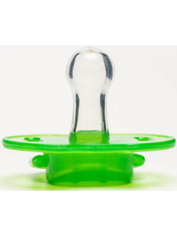 Соска-пустышка классическая, силикон, от 0 мес., с колпачком, цвет зеленый