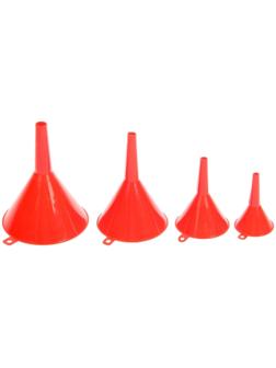 Воронка для ГСМ, диаметр: 50 мм, 75 мм, 95 мм, 115 мм, набор 4 шт