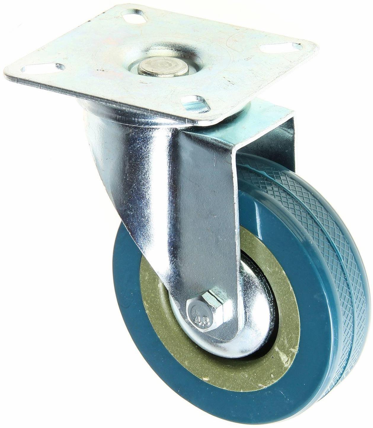 Колесо мебельное, d=75 мм, на площадке